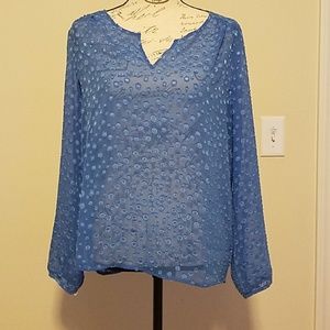 👚 J. CREW 👚 TRANSPARENT BLUE SHIRT